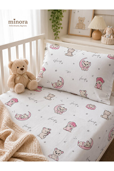 Minora Baby&Kids Minora %100 Pamuk Ranforce Lastikli Bebek Çarşafı ve Yastık ...