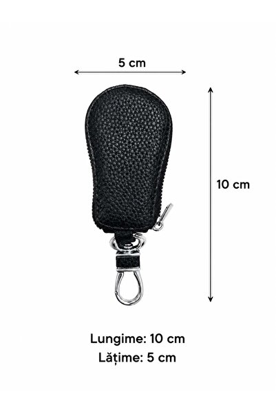 OEM Husa Chei Auto Ford Premium din Piele Ecologică – Husă Elegantă cu Inel Metalic, Negru