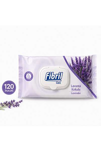 Fibril Care Servetele Umede Lavender, Lavanta Kokulu, 120 Bucati, pentru Fata...