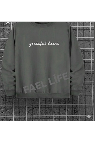 FAEL LİFE SWEATSHIRT CU GULER ROTUND PENTRU FEMEI/BAIATI, CU IMprimeu frontal