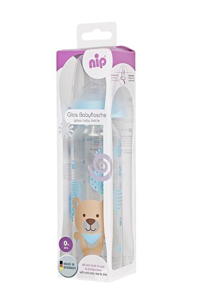 Nip Glass Baby Bottle 250 ml 0+ Month Male