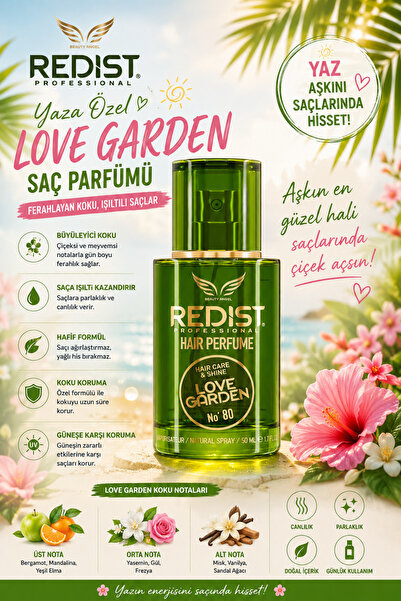 Redist Love Garden Saç Parfümü 50 ml – Ferah Meyveli & Tatlı Koku | Besleyici...