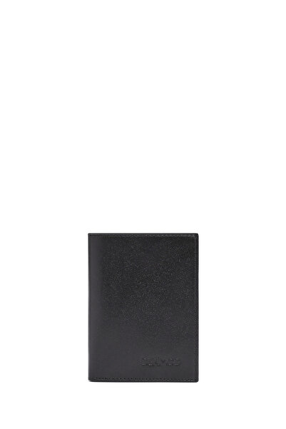 Derimod Suport card din piele neagră pentru bărbați 000A2D310218
