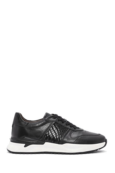 Derimod Tenis casual din piele neagră cu șireturi pentru bărbați 25SFD 603614