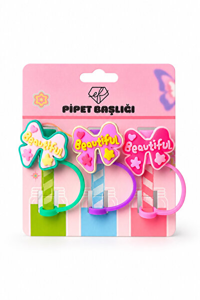 Ecrou Ef Butik Beautiful Fiyonk Temalı Pipet Charmı