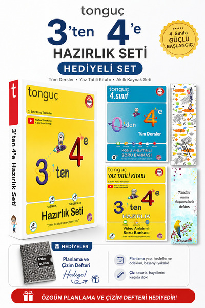 Tonguç Yayınları Tonguç Akademi 3'ten 4'e Geçenler İçin Hazırlık Seti