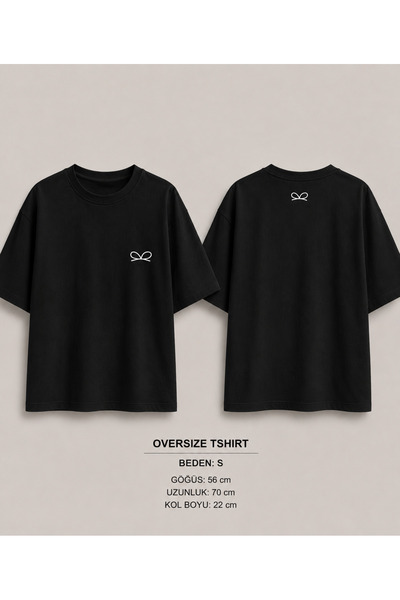 Beauty Box Girls Club Μαύρο Υπερμεγέθες T-Shirt από 100% Βαμβάκι Υψηλής Ποιότ...