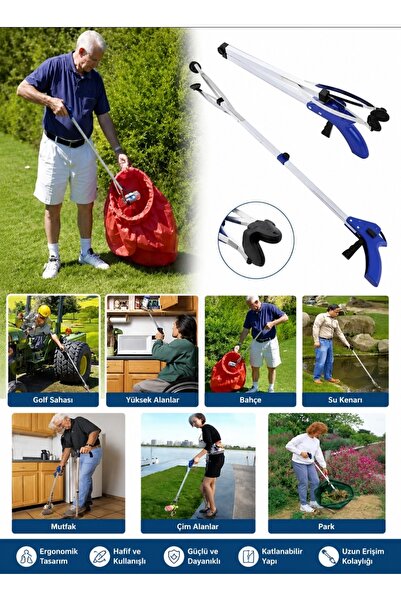 NEBİL HOME Çöp Toplama Aparatı Kıskacı Katlanır 80 Cm Cöp Toplama Aparatı 012