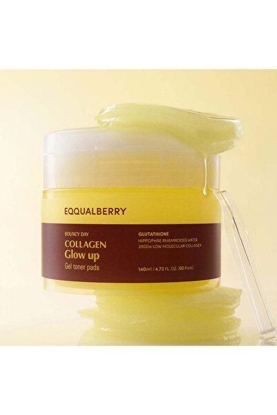 EQQUALBERRY وسادات تونر جل كولاجين جلو أب 140 مل |   60 قطعة