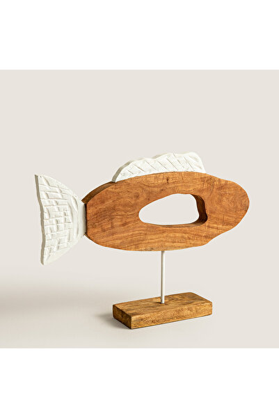 Chakra FISH OVAL STAND MANGO WH/NAT (52x9x36cm) Natural