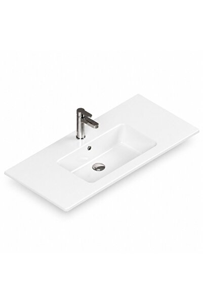 İsvea Sistema T-Flat Slim İnce Formlu Lavabo 101 X 46,5 cm Beyaz