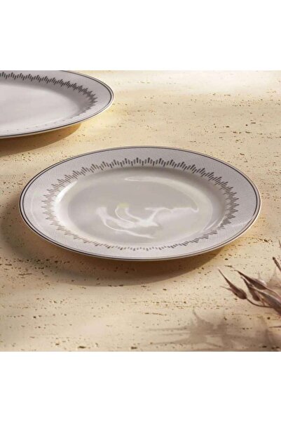 PAN HOME Alina New Bone China Dinner Plate Dia26.6cm -white