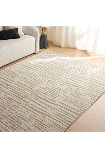 PAN HOME سجادة ميشكا ناعمة ومريحة من الجاكار 200×290 سم - بيج