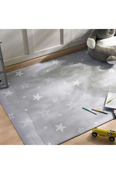 PAN HOME Little Star Printed Non Slip Playmat 125x185cm - Grey