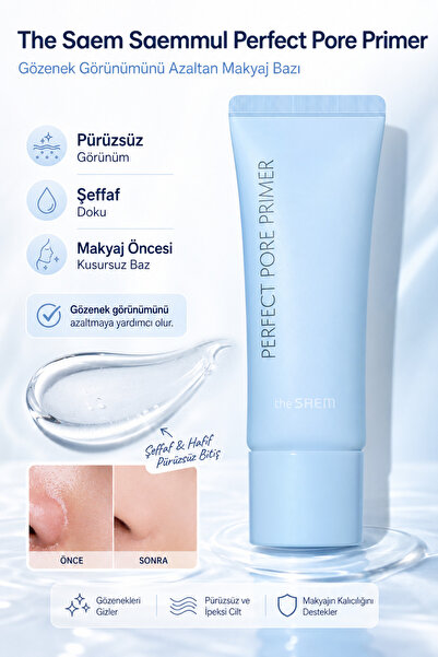THE SAEM Saemmul Perfect Pore Primer/ Tüm Ciltler Için Uygun Mineral Içerikli...