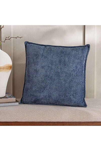 PAN HOME Viston Chenille Filled Cushion 45x45cm - Blue