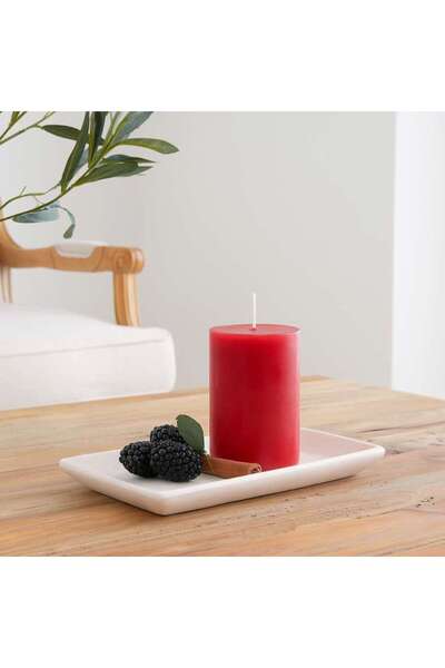 PAN HOME Indulgence Blackberry Cinnamon Pillar Candle Dia7x8 Cm - 25 Hrs