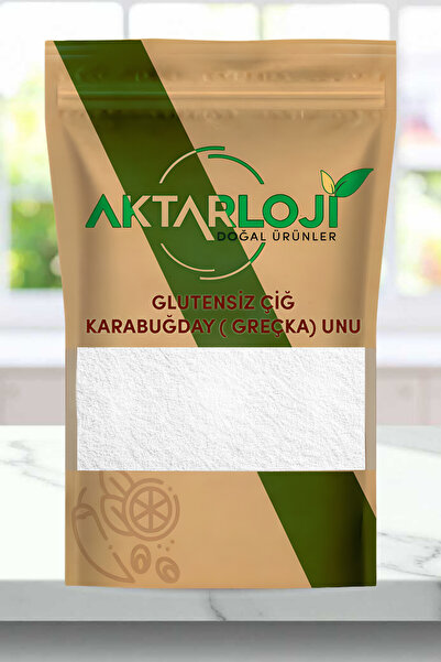 aktarloji 3 Kg Glutensiz Çiğ Karabuğday Unu / Greçka Unu / Kara Buğday - Doğa...