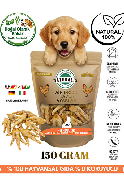 NATURALİS BARF FOOD Tavuk Ayağı 150 Gr Köpek Ödül Maması %100 Doğal Çiğnemeli...