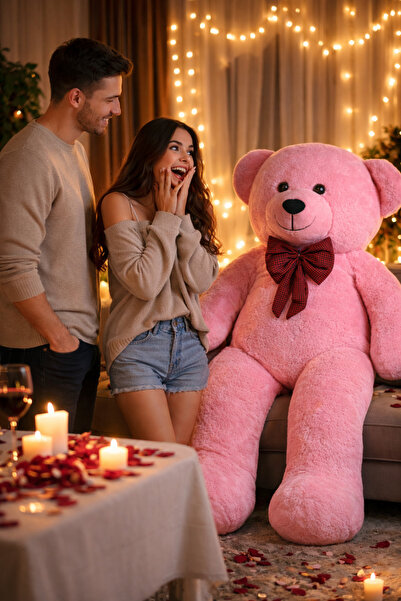Pandamkee Pembe Büyük Papyonlu Ayıcık 140 Cm