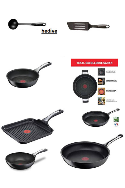 TEFAL Titanyum 6X Excellence İndüksiyon Tabanlı Tava VE Tencere set 30+26+25+...