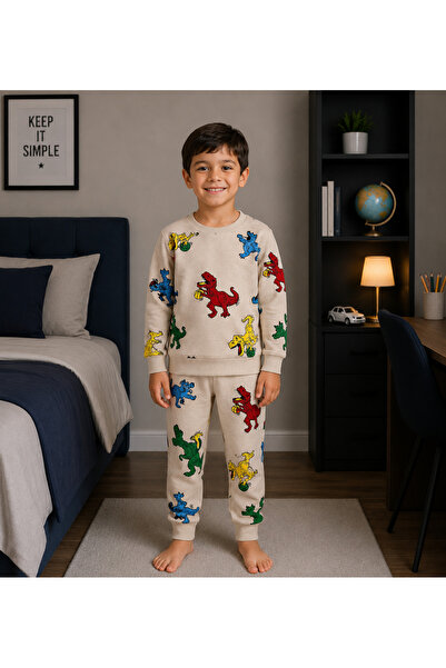 Fil Kids Dečaci 100% pamuk krem boja dinosaurus šara dugih rukava sezonski pi...