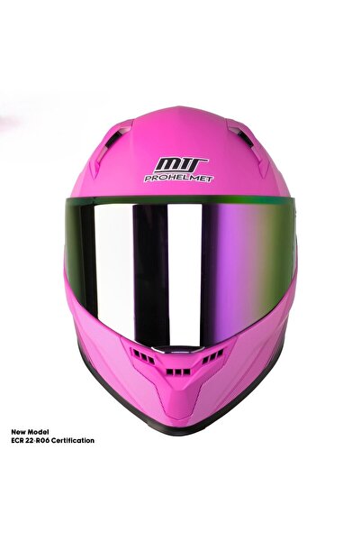 MOTOANL Motosiklet Kadın Kaskı 22.R06 Sertifika Güneş Vizörlü Fiber Kask Full...