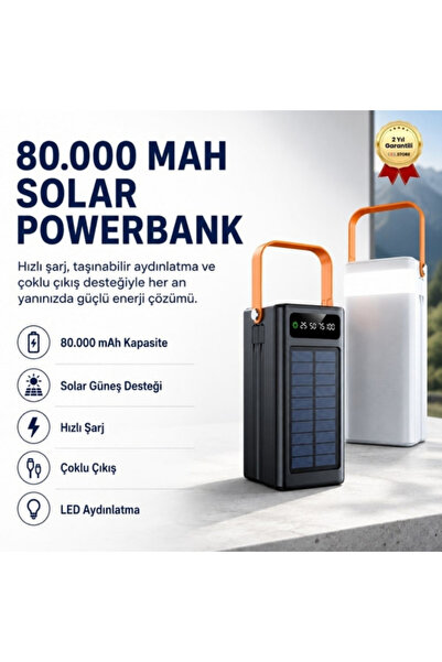 hızlı store 80.000 Mah Powerbank Hızlı Şarj Taşınabilir Aydınlatma Çoklu Çıkış