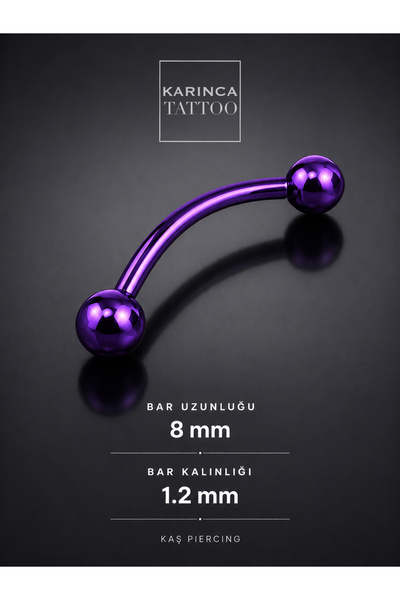 Karınca Piercing Mor Helix Kulak Conch Orbital Snug Kıkırdak Kaş Piercing