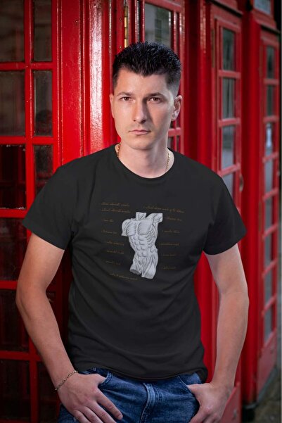 buzagi tasarım ürünleri Urban Regular Fit Unisex Black T-Shirt