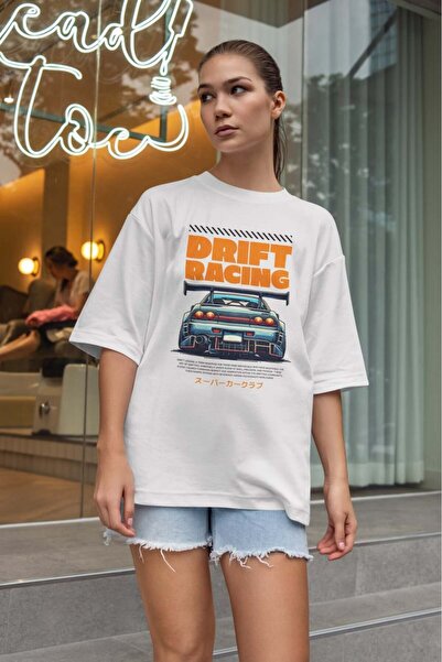 buzagi tasarım ürünleri تي شيرت أبيض للجنسين من Urban Oversize Mold