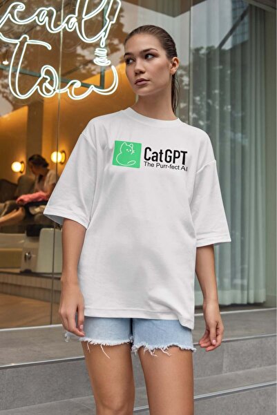 buzagi tasarım ürünleri Sarcastic Oversize Unisex White T-Shirt