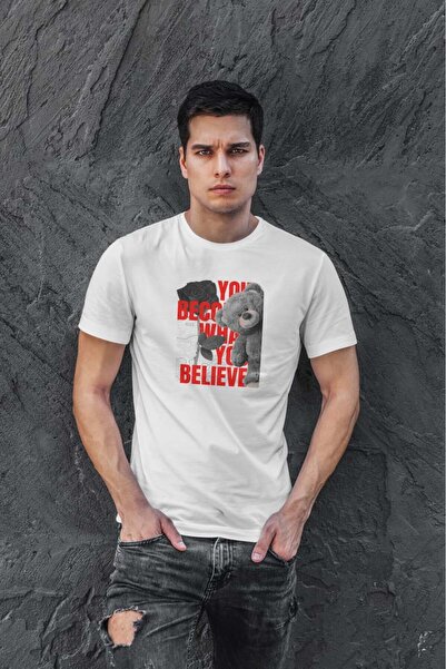 buzagi tasarım ürünleri تي شيرت أبيض للجنسين من Believe Digital Printing Regu...