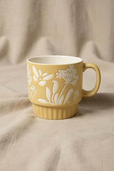 Bereketli Store Emsan Patterned Large Mug 350 ml |   Coffee and Tea Cup Decor...