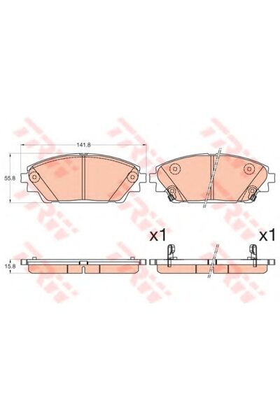 TRW Set plăcuțe de frână, frână cu disc GDB3592