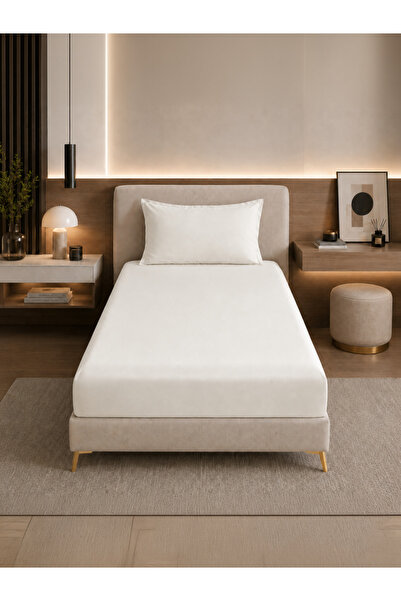 Donetella Plain Bed Sheet 90X200 cm – Deep Pocket Sheet 30 cm with 1 Pillowcase