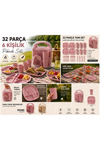 OLİAHOME 32 Parça Piknik Seti