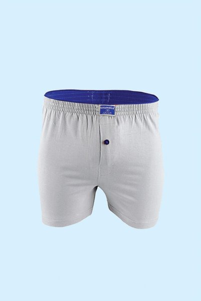 Ceylanoğlu %100 PAMUK Gri Renk HAVLU BEL ERKEK BOXER KARIŞIK 5'Lİ EKO PAKET 032