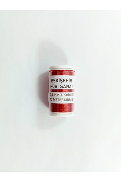 Eskişehir hobi sanat 0.4 mm 40 Meters Red Color Prayer Bead String Polyester ...