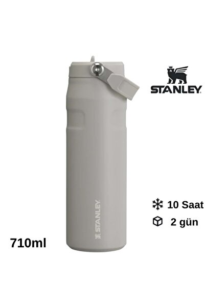 Stanley The Iceflow Flip Straw Thermos Cup with Straw 0.70 Lt Flask Gray