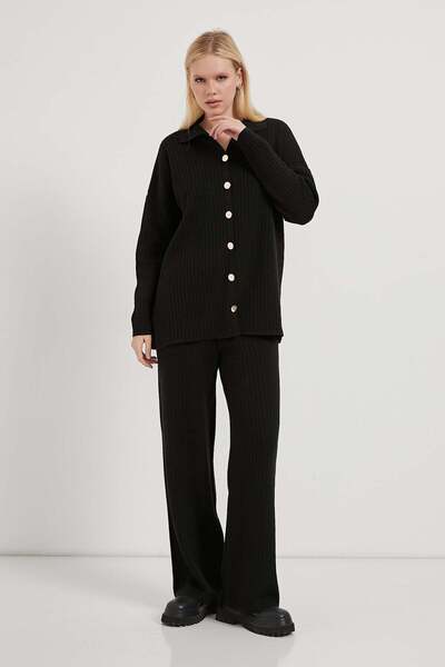 Arma Life Women's Oversize Blouse Wide Leg Pants Two-Piece Set