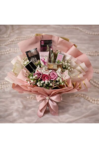 velve Buchet Special Beauty,trandafiri sapun,plante artizanale,praline,bratar...