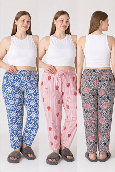 LOTTEBELLA 3-Pack Large Size Cotton Pieces Thin Breathable Fabric D Patterned...