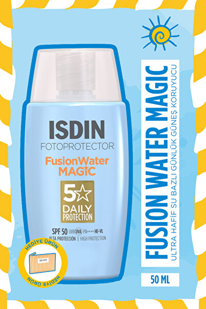 ISDIN فوتوبروتيكتور فيوجن ووتر ماجيك SPF50 50 مل واقي شمس للوجه ذو أساس مائي ...