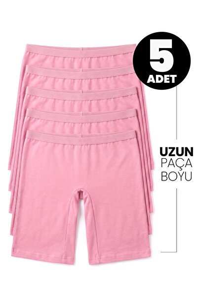 Öts Colanți lungi tip boxer pentru fete, 5 piese, din bumbac gri și lycra, țe...