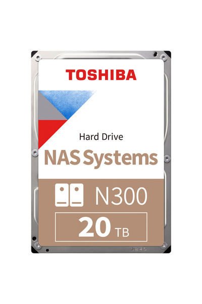 Toshiba HDD HDWG62AUZSVA N300 20TB CMR, 3.5", 512MB, 7200RPM, SATA, TBW: 180