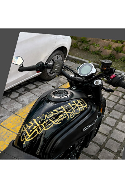 Kıvırcıkyoga Gold kelime-i tevhid stickers motosiklet araç oto uyumlu 40*10