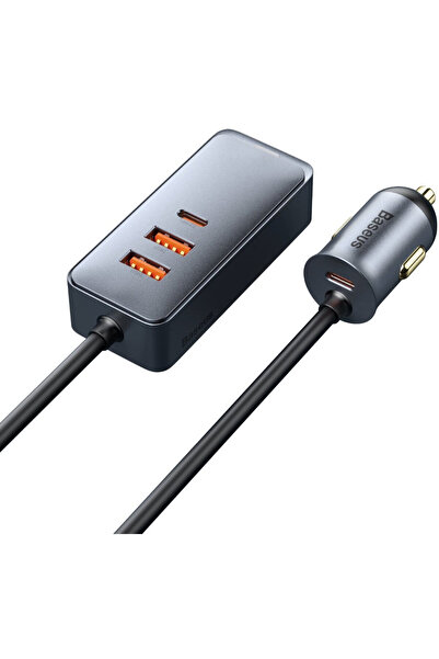 Baseus Partajați împreună, Încărcare rapidă, 120W, 2x USB - 2x USB Tip C, Gri...