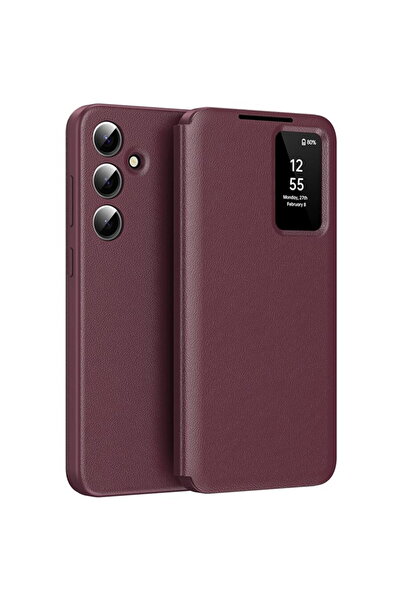 Techsuit Husa pentru Samsung Galaxy S23 FE - SmartView Series - Red