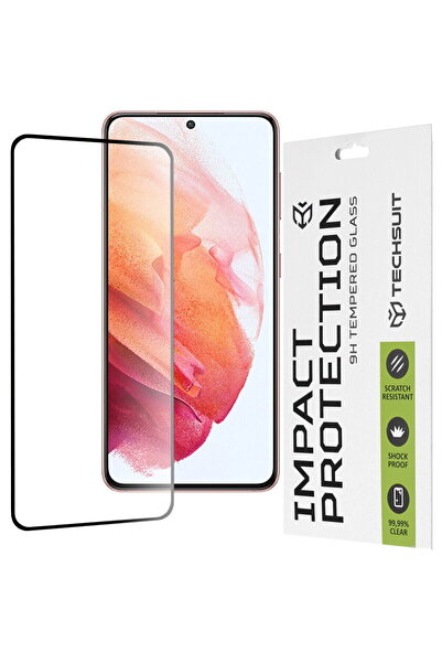 Techsuit Folie pentru Samsung Galaxy S21 5G - 111D Full Cover / Sticlă cu ade...